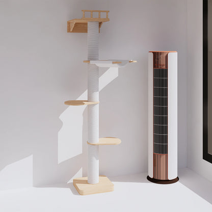 4 Tiers Wall Anchored Cat Tree