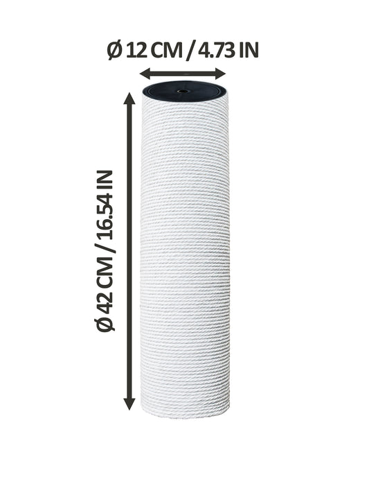 PVC Cotton Rope Pole for Floor to Ceiling Cat Trees, Length 42cm / 16.5in, Dia 12cm / 4.7in