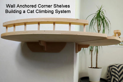 Cat Wall Shelves (External Corner)