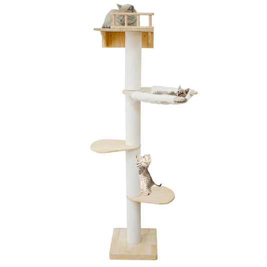 4 Tiers Wall Anchored Cat Tree