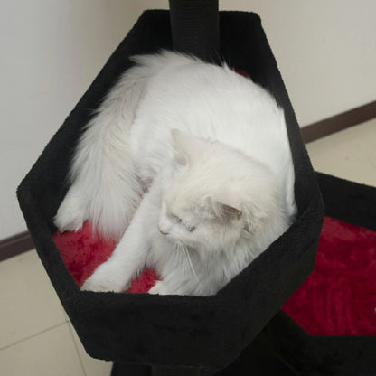 48" Tall Black Gothic Style Cat Tree