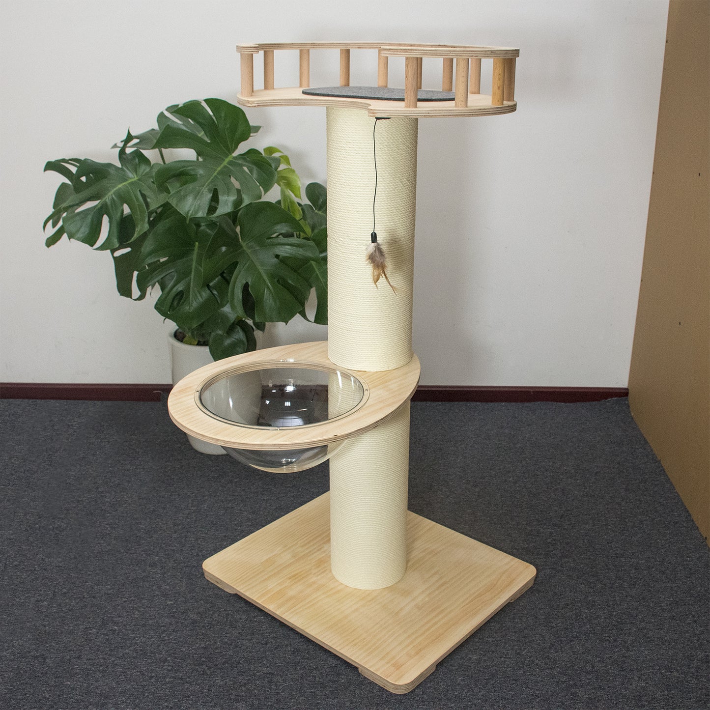 6.3" Thick Pillar Cat Tree(Dome Space Capsule)