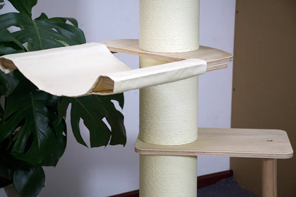 6.3” Thick Pillar Cat Tree (4 Tiers)