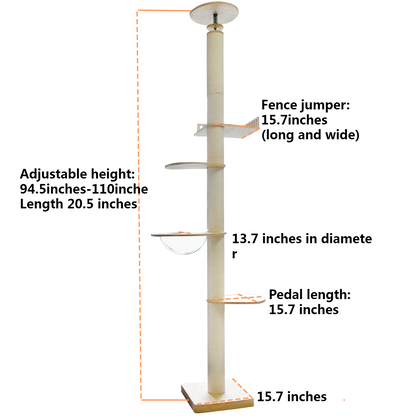 Floor to Ceiling Cat Tree (Dome Space Capsule)