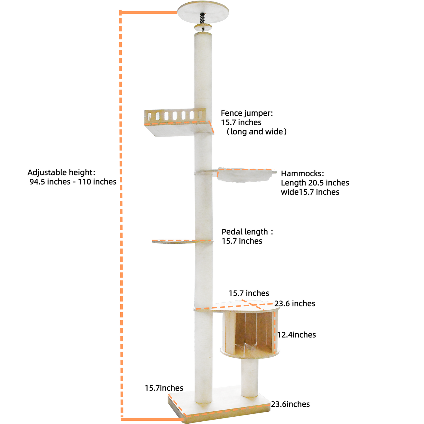 Floor to Ceiling Cat Tree (Cat Nest)