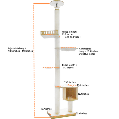Floor to Ceiling Cat Tree (Cat Nest)